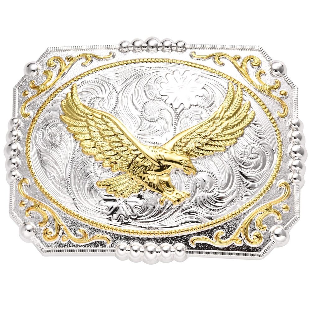 1125 Scoaring Eagle Belt Buckle , Western Cowboy Rodeo Golden Big Belt